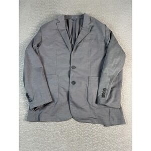 Giasone‎ Blazer Mens Extra Large Gray Two Button Patch Pockets Lined Sport Coat
